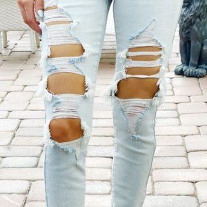 Eunina Bella Super High Rise Skinny Ankle Jeans